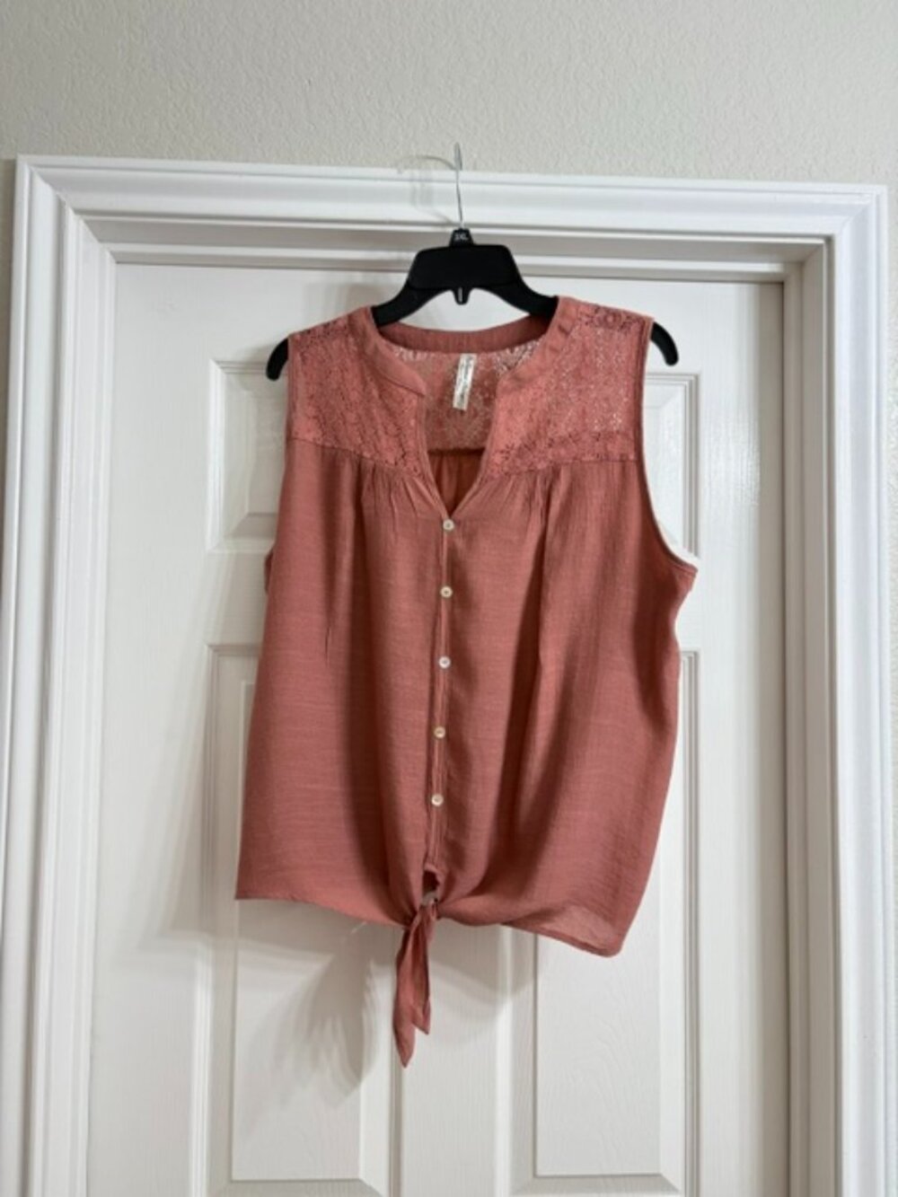PerSeption Concept Brand Women's Dark Mauve Sleeveless Blouse, Size XL